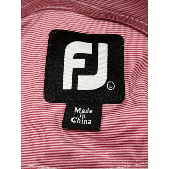 FootJoy FJ Mens Pink Polo Golf Shirt L Short Sleeve - Picture 9 of 10